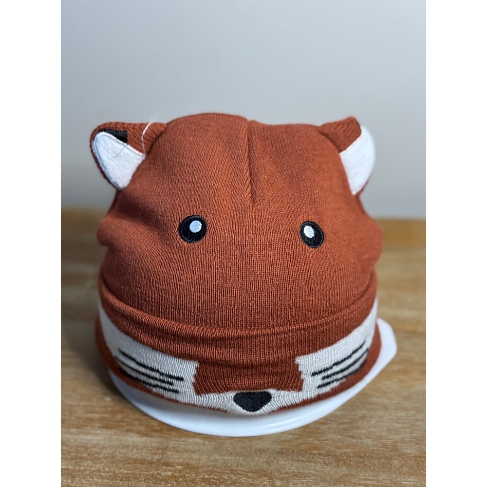 Julie Joe Fox Face‎ Beanie Hat Brown Acrylic Knit Rocky Mountain National Park